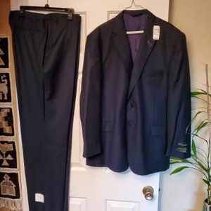 Mens Suit 48R 43W Navy Suit